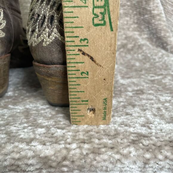 Corral Women's Boot Brown Black Size 9.5 Black Sequin Wing & Cross A1197 Leather - Picture 8 of 13
